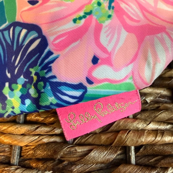 Lilly Pulitzer Zipper Clutch Pouch Makeup Bag Purse Organization - Picture 4 of 6